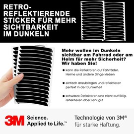 Aluscota Bicycle Reflectors Sticker Rims - Reflective Stickers Bicycle Reflectors Spokes for Bicycle Road Bike 26/27.5/28/29 Inch Rims Reflectors Bicycle (B Black/60 Stripes)