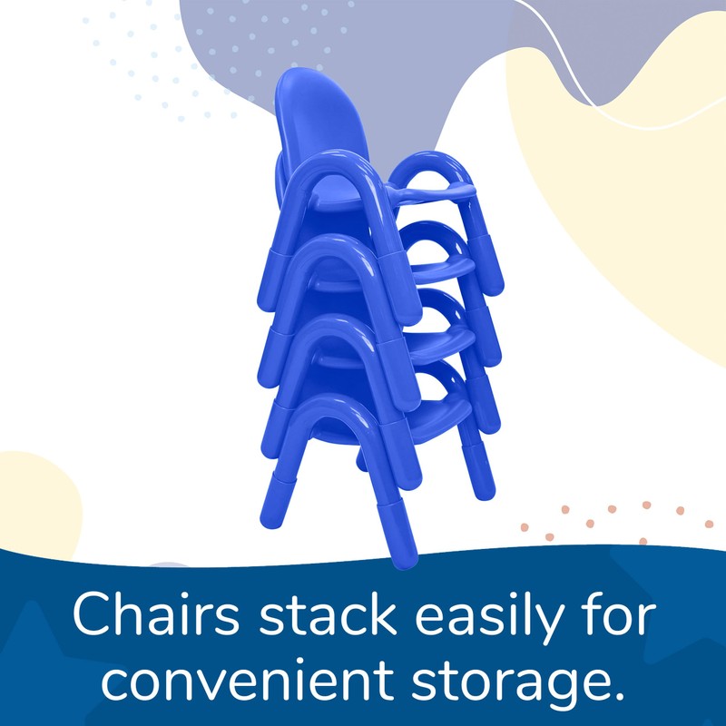 Children’s Factory Baseline 9" Child Chair, Royal Blue, 2 Pack,