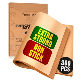 360 Parchment Paper Sheets 12x16 Inch | Natural Brown Precut Unbleached Baking Paper for Oven, Air Fryer, Grilling & Steaming | Non-Stick, Greaseproof Half Sheet Pan Liners | Bulk Pack