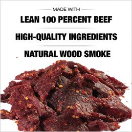 Old Trapper Beef Jerky, Hot & Spicy 8-Ounce Individual Pack, Tender and Spicy Meat Snacks for Lunches or Between Meals, 11 Grams of Protein and 70 Calories per Serving (Pack of One)