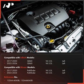 A-Premium Left Bank Side Engine Valve Cove with Valve Cover Gasket Compatible with Nissan Pathfinder 2017-2020/2022-2024 3.5L & Infiniti QX60 2017-2020/2022-2024 3.5L