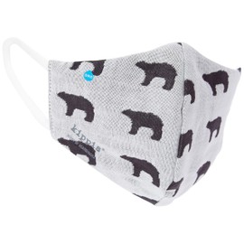 Kippis Gauze Mask with Protective Filter, Soft Gauze Mask, Children's Sizes, black (black 19-3911tcx), 幅 約145mm × 115mm