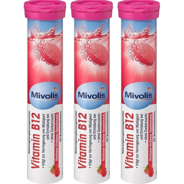 Mivolis Vitamin B12 Effervescent Tablets Pack of 5 (5 x 20 Tablets)