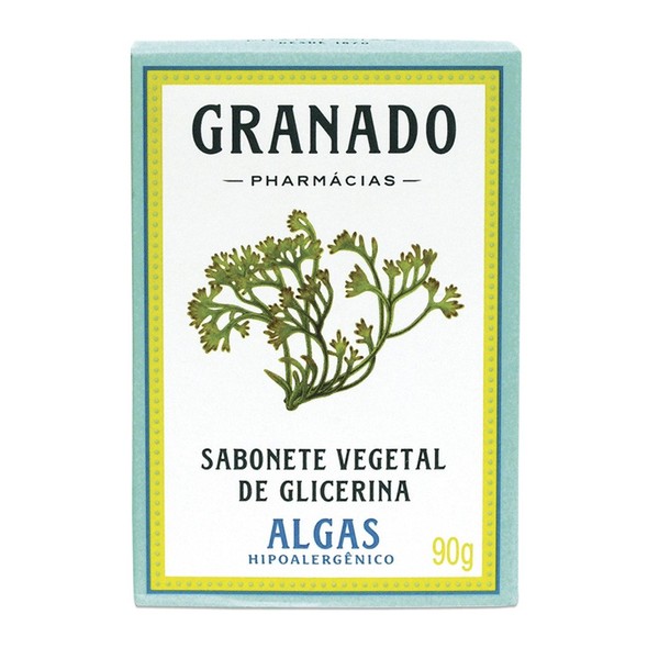 Linha Glicerina Granado - Sabonete em Barra Vegetal de Glicerina Algas 90 Gr - (Granado Glycerin Collection - Algae Bar Soap Net 3.2 Oz)