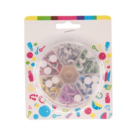 Craft County 300 Pcs Googly Eyes Multi Color 8mm Plastic with Lashes and Self-Adhesive Backing