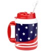 64 Ounce Insulated Mug with Handle Flexible Straw with Cap,