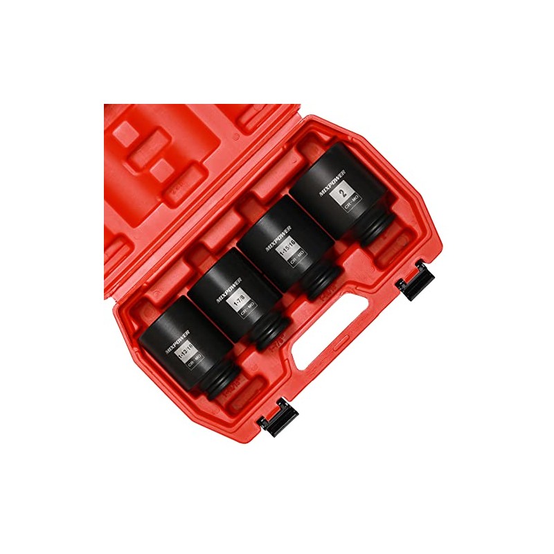 MIXPOWER 1/2-Inch Drive Deep Impact Socket Set, Inch, Cr-Mo, 6