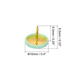 PATIKIL Push Pins, 100 Pack Plastic Roundness Pushpin Decorative Thumb Tacks Golden Steel Point for Cork Board, Green