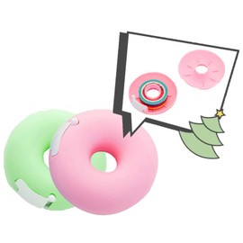 Candy Color Tape Dispenser, Small Cute Donut-Shaped Tape Organizer Desk for Home Office or School Supply (2Pcs Round)