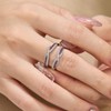 SHELOVES Ruby White CZ Ring Enhancer for Engagement Ring Wedding