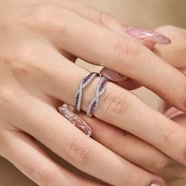 SHELOVES Ruby White CZ Ring Enhancer for Engagement Ring Wedding Band