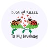 24 x 40mm Round 'Bugs and Kisses' Stickers (SK00062867)