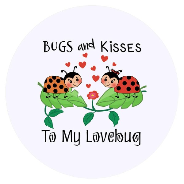 24 x 40mm Round 'Bugs and Kisses' Stickers (SK00062867)