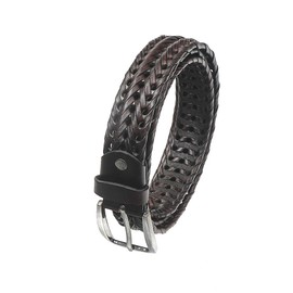 Artizanni Men's Belts, Leather Woven Braided Belts for Gift, Mens Casual Golf, Pants Polo Matching Jeans (Brown, 38)