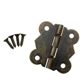 JCBIZ 20pcs Iron Made Archaize Mini Butterfly Hinge 30mm 90 Degree for Jewelry Box Wooden Box Cabinet Drawer Bronze Color with 80 Screws