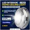 Five Oceans 6-Inch LED Marine Interior Dome Light, 2-Pack Round