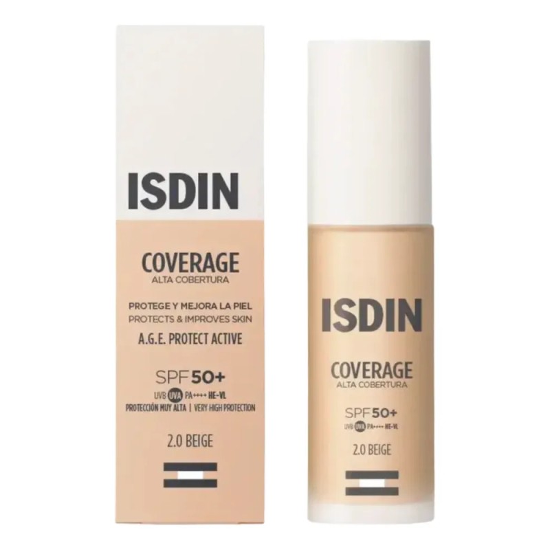 Isdin Coverage Base De Maquillaje Alta Cobertura Con Protector Solar