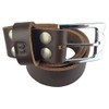 Men's Genuine Leather Belt with Buckle Brown from 90-160 cm