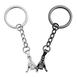 MIXJOY 2 Pcs Pinky Promise Keychains Gifts for Couples, Valentine Gifts for Husband Wife, Matching Couples Stuff Keychain Set of 2, Birthday Anniversary Jewelry for Him Her