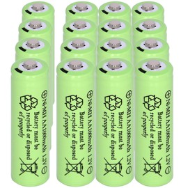 Yibatopow 16 Pack Rechargeable 1.2V NiMH AA Batteries 1000mAh High Capacity Pre-Charged Batteries,Double A Battery for, Garden Solar Lights, Solar lamp Post, String Lights, Household Equipment