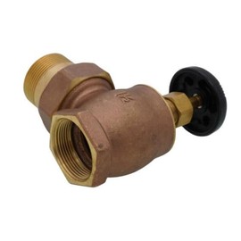 1-1/2" Steam Radiator Valve, Air Vent Temperature Control, FIP x Male Union Brass