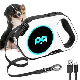 5 Metre Retractable Dog Lead, Roller Lead Dog Lead with LED Dog Lead, 360° Tangle-Free, Non-Slip Handle, for Small and Medium Dogs
