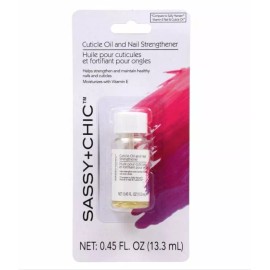 Sassy + Chic New ! 2 X 0.45 FL oz  Sassy+Chic Cuticle Oil and Nail Strengthener