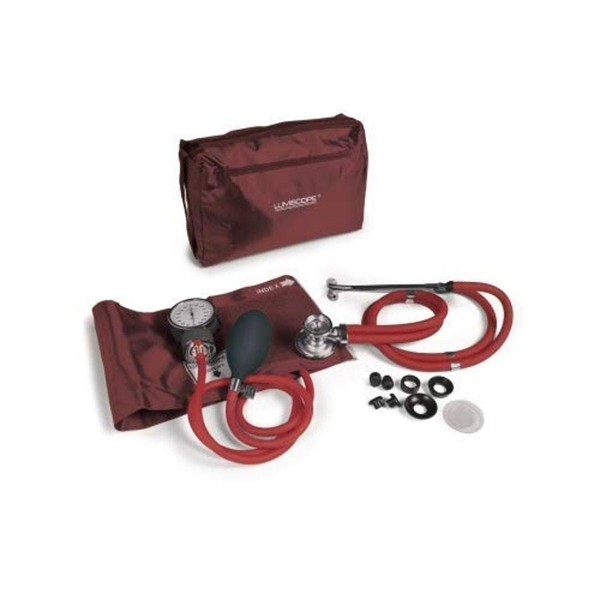 Lumiscope Professional Blood Pressure Kit - Stethoscope, Manual BP Cuff & Aneroid Sphygmomanometer - Burgundy, 100-040BUR