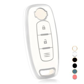 OFF WE GO Car Key Case Key Cover for Nissan XTrail Qashqai Altima Teana Ariya 2023 Qashqai e-Power2023 XTrail 2023 Key Cover Key Protection Casing White Silver