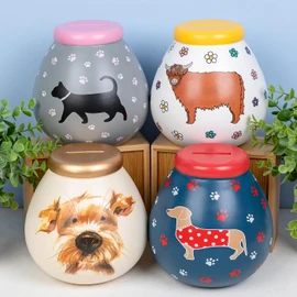 Pot Of Dreams Limited Edition of Money Boxes from Dogs & Cats to Home & Tree of Life - SMASH to open savings bank (Home Fund), 14cm x 14cm x 14cm (K92530)