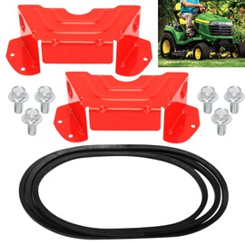 XINKE 783-06424A-0637 Deck Belt Cover Red & 754-04060 754-04060B Deck Drive Belt for 42” MTD, Troy-Bilt 754-04060C, 783-06424A, 954-04060B, 954-04060C, 954-04060 Tractors