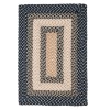 Super Area Rugs 2x3 ft Farmhouse Braided Cotton Rug, Blue/Cream/Ivo