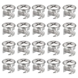 Metal Cam Lock Screw Furniture Connection Fitting Cam Lock Fitting Furniture Connection Kit Furniture Cam Lock Fitting Diameter 13*11mm Furniture Connector Cam Fitting Metal Excentric Wheel Cam Fitting Fasteners for Cabinets (Pack of 20)