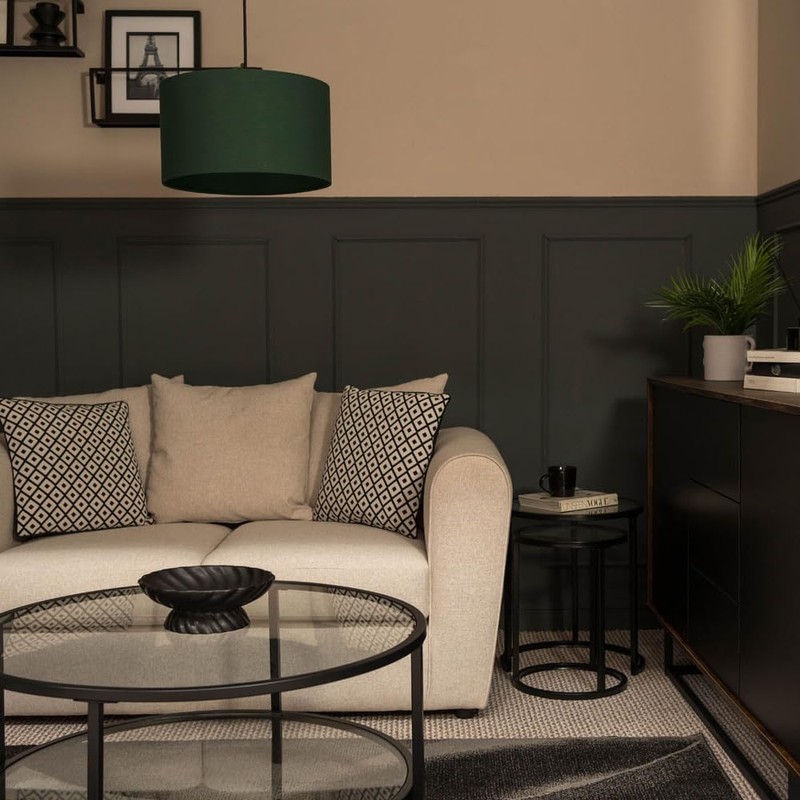 MiniSun | Medium Modern Forest Green Drum Light Shade |