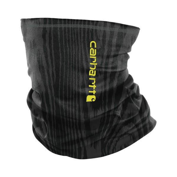 Carhartt Force Heavyweight Neck Gaiter, Woodgrain Print-Black/Shadow, One Size