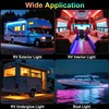 CCBASEBALL 16.4FT RV Awning Lights, 12V Multicolor Camper Awning Lights