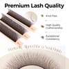 LASHVIEW W Lashes Extensions, 5D Premade Fans 0.07 D Curl
