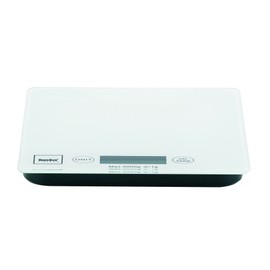 Kela 15740 Digitale Küchenwaage, Glas, 1 g-Feineinteilung, Tara-Funktion, Bis 5 kg Gewicht, Pinta, Weiß