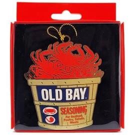 Old Bay Seasoning Crab Bushel Metal Ornament