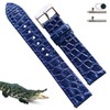 vinacreations Men's Crocodile Leather Watch Band, Replacement Watch Strap, Lizard