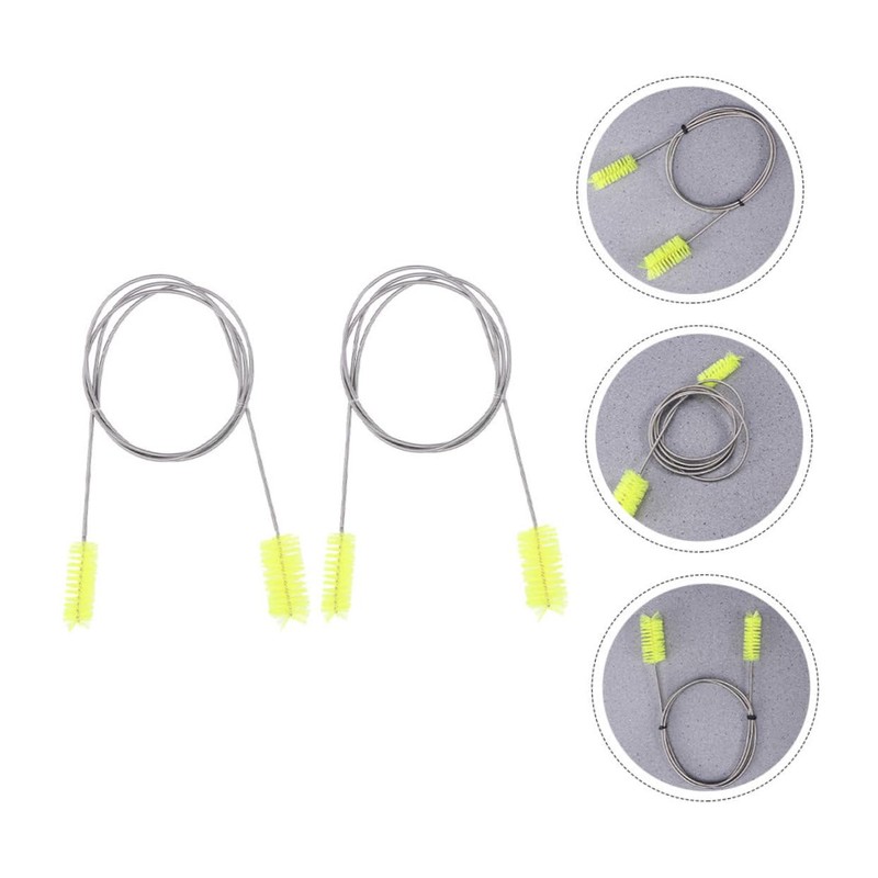 CHILDWEET 2Pcs Double Ended Hose Cleaning Brush Flexible Aquarium Brush