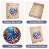 Wooden Puzzles for Adults, Dolphins World Wooden Jigsaw Puzzles 200pcs,11.2x11.2in,Medium,Unique