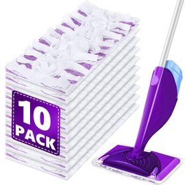EHADOO Mop Pads Refill for Swiffer WetJet: 10 PCS Disposable Pad for Hardwood Muilt-Surface Floor Cleaning - Heavy Duty Refills Absorb & Lock Stains