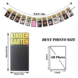 Banner de fotos de graduación para decoraciones de fiesta 2024 2025 – Banner de fotos de jardín de infantes a 12 ° grado para suministros de fiesta de graduación de escuela secundaria y universidad,