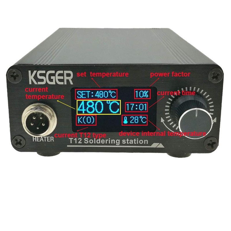 KSGER T12 Soldering Station STM32 OLED V2.1S T12 Iron Tips