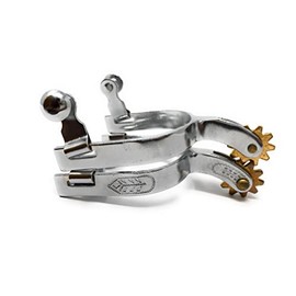 AJ Tack Wholesale Chrome Steel Engraved Spurs - Youth