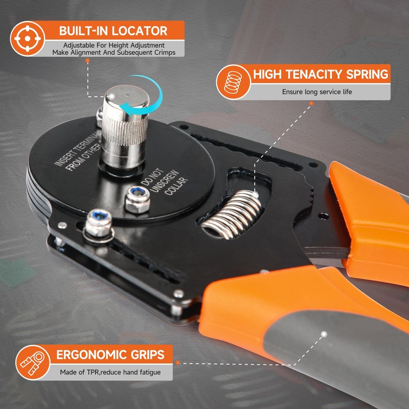 iCrimp Closed Barrel Crimper 4 Way Indents,8 Impressions for Deutsch