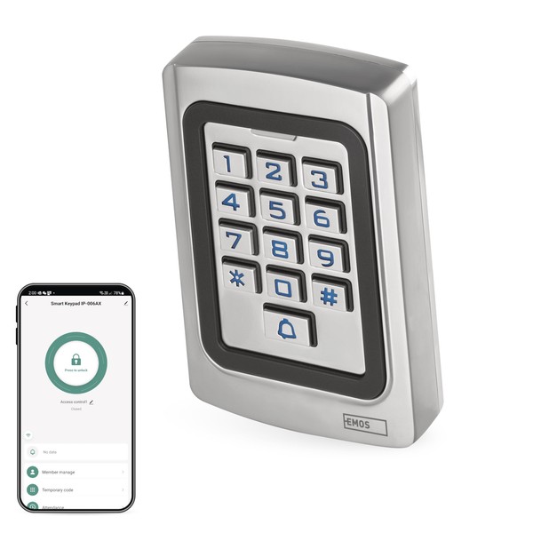 EMOS Gosmart Access Control Keyboard with Integrated RFID Reader and