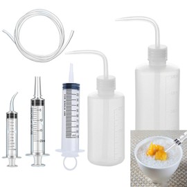 12 ml 20 ml 100 ml plastic syringes, 2 wash bottles queeze dispenser, tip adapter and hose. Sterile, measurements for scientific laboratories and petfeedingapplicationsEating and Drinking Liquid Food