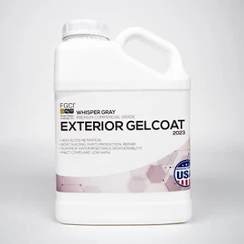FGCI - 1 Gallon Marine Grade Gel Coat for Boat Building, RV Gel Coat, Restoration, Carbon Fiber Gel Coat, Fiberglass Repair, Patching, and Repair kit (Whisper Gray)